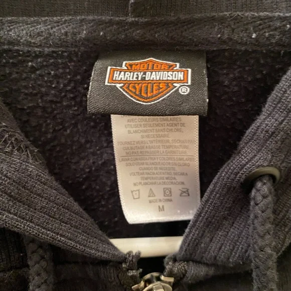 Women’s Harley-Davidson Black Full-Zip Hoodie - Picture 6 of 6